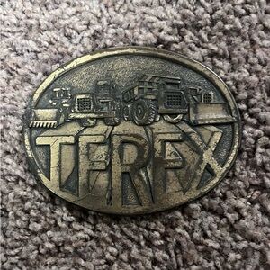 Vintage GM Terex Heavy Equipment Metal Belt Buckle